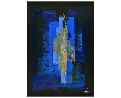 MIXED MEDIA SU TELA FULVIA STEARDO FERMI ' LUCE ' dimensioni L 50 x H 70 cm.