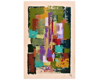 MIXED MEDIA SU TELA FULVIA STEARDO FERMI ' MOMENTI ' dimensioni L 100 x H 150 cm.