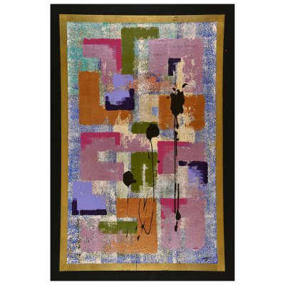 MIXED MEDIA SU TELA FULVIA STEARDO FERMI ' LABIRINTO ' dimensioni L 100 x H 150 cm.