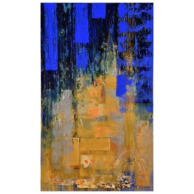 MIXED MEDIA SU TELA FULVIA STEARDO FERMI ' TEMPIO ' dimensioni L 60 x H 100 cm.