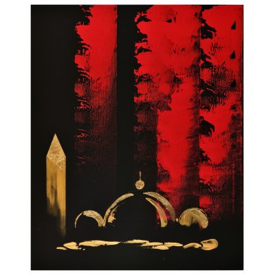 MIXED MEDIA SU TELA FULVIA STEARDO FERMI ' VENEZIA ' dimensioni L 80 x H 100 cm.