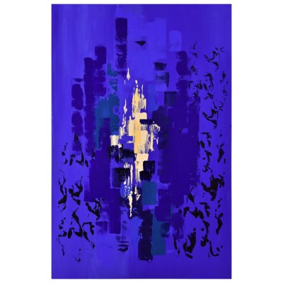 MIXED MEDIA SU TELA FULVIA STEARDO FERMI ' ABISSI ' dimensioni L 80 x H 120 cm.