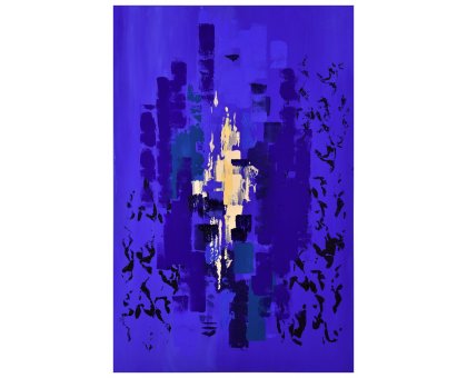 MIXED MEDIA SU TELA FULVIA STEARDO FERMI ' ABISSI ' dimensioni L 80 x H 120 cm.