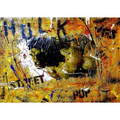 ACRILICO SU TELA FRANCESCO CAMPANELLA ' MARVEL HEROES - HULK ' dimensioni L 120 x H 86 cm.