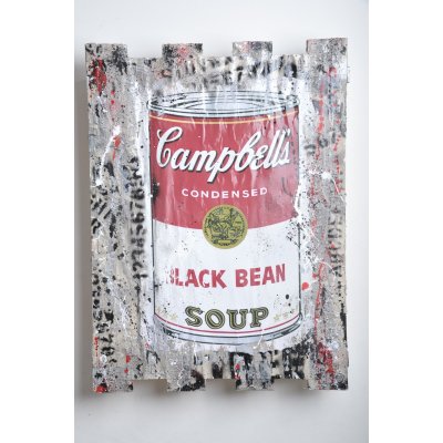 ACRILICO SU TAVOLA FRANCESCO CAMPANELLA ' A FLASH OF WIT ' dimensioni L 60 x H 80 cm.