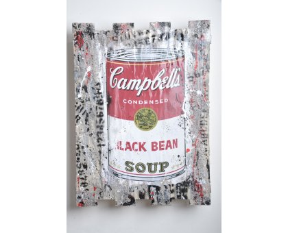 ACRILICO SU TAVOLA FRANCESCO CAMPANELLA ' A FLASH OF WIT ' dimensioni L 60 x H 80 cm.