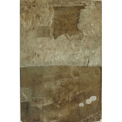 MIXED MEDIA SU LAMIERA MAURO MASETTI ' SENZA PAROLE ' dimensioni L 58 x H 86 cm.