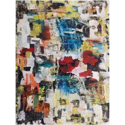 MIXED MEDIA SU TELA MAURO MASETTI ' NO NAME ' dimensioni L 70 x H 91 cm.