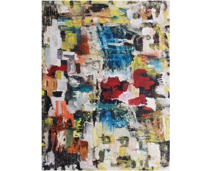 MIXED MEDIA SU TELA MAURO MASETTI ' NO NAME ' dimensioni L 70 x H 91 cm.