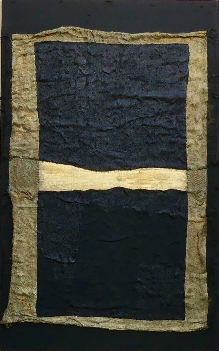 MIXED MEDIA SU TAVOLA  MAURO MASETTI ' BUGIE E ALTRO '  dimensioni L 76 x H 122 cm.