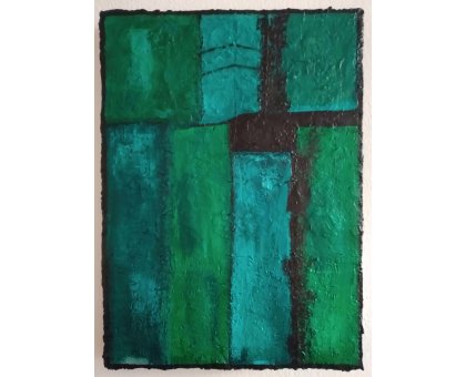 ACRILICO SU TAVOLA MAURO MASETTI ' TEA PASSION ' dimensioni L 48 x H 63 cm.