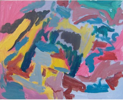 ACRILICO SU CARTONCINO TELATO MAURO GALLETTI ' BE BERYLLIUM ' dimensioni L 24 x H 30 cm.