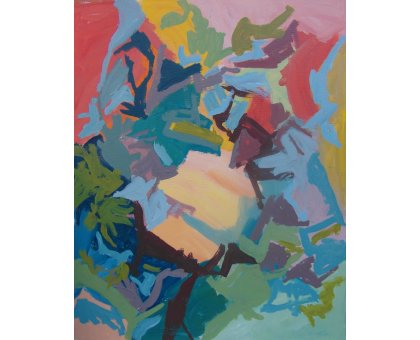 ACRILICO SU TELA MAURO GALLETTI ' C CARBON ' dimensioni L 40 x H 50 cm.