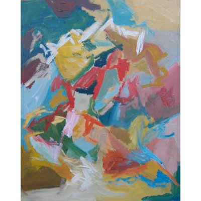 ACRILICO SU TELA MAURO GALLETTI ' CO COBALT ' dimensioni L 40 x H 50 cm.