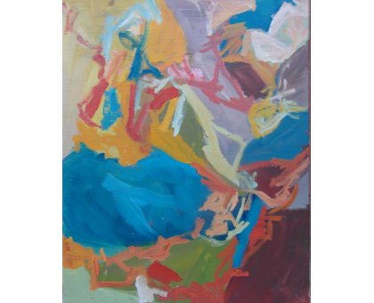 ACRILICO SU TELA MAURO GALLETTI ' CR CHROMIUM ' dimensioni L 40 x H 50 cm.