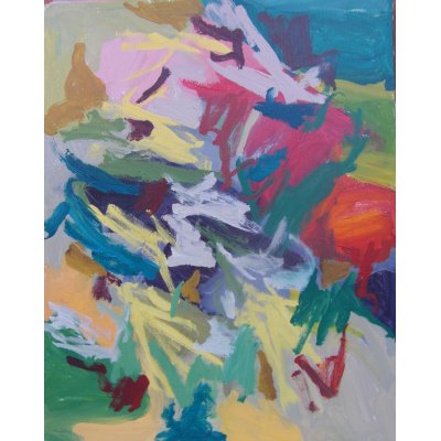 ACRILICO SU TELA MAURO GALLETTI ' CU COPPER ' dimensioni L 40 x H 50 cm.