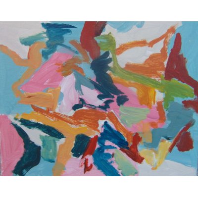 ACRILICO SU CARTONCINO TELATO MAURO GALLETTI ' K POTASSIUM ' dimensioni L 24 x H 30 cm.