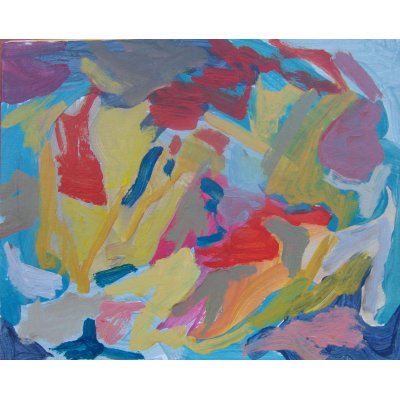 ACRILICO SU CARTONCINO TELATO MAURO GALLETTI ' LI LITHIUM ' dimensioni L 24 x H 30 cm.