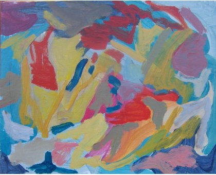 ACRILICO SU CARTONCINO TELATO MAURO GALLETTI ' LI LITHIUM ' dimensioni L 24 x H 30 cm.