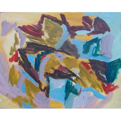 ACRILICO SU CARTONCINO TELATO MAURO GALLETTI ' MG MAGNESIUM ' dimensioni L 24 x H 30 cm.