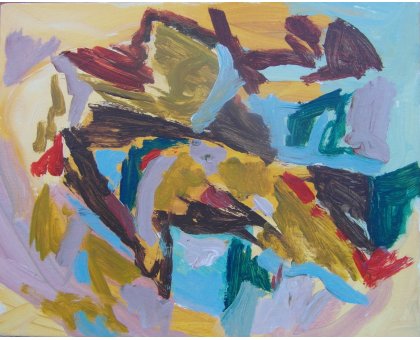 ACRILICO SU CARTONCINO TELATO MAURO GALLETTI ' MG MAGNESIUM ' dimensioni L 24 x H 30 cm.