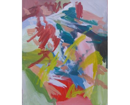 ACRILICO SU TELA MAURO GALLETTI ' SC SCANDIUM ' dimensioni L 40 x H 50 cm.