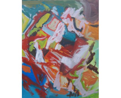 ACRILICO SU TELA MAURO GALLETTI ' TI TITANIUM ' dimensioni L 40 x H 50 cm.