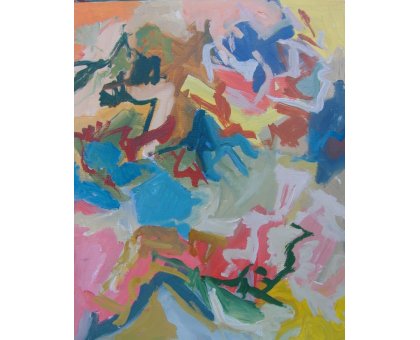 ACRILICO SU TELA MAURO GALLETTI ' V VANADIUM ' dimensioni L 40 x H 50 cm.