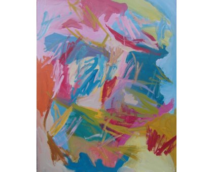 ACRILICO SU TELA MAURO GALLETTI ' ZN ZINCO ' dimensioni L 40 x 50 cm.