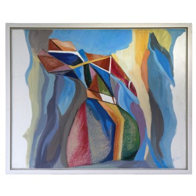 MIXED MEDIA SU CARTA NICA DEGAN ' DONNA ' dimensioni L 80 x H 100 cm.