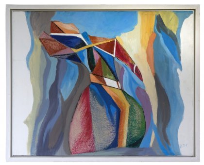 MIXED MEDIA SU CARTA NICA DEGAN ' DONNA ' dimensioni L 80 x H 100 cm.