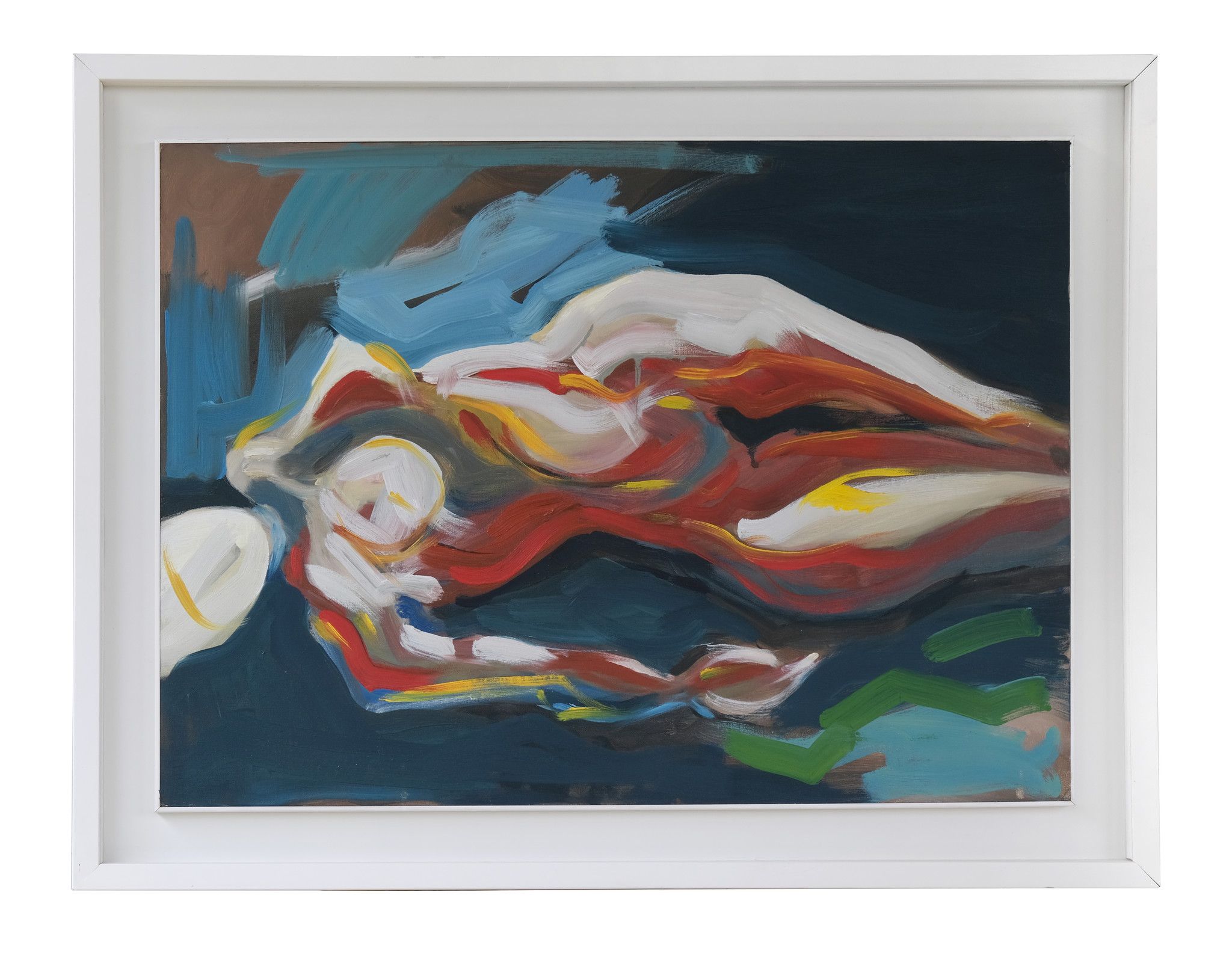 OLIO SU CARTONE TELATO  NICA DEGAN ' RIPOSO ESTIVO '  dimensioni L 50 x H 70 cm.
