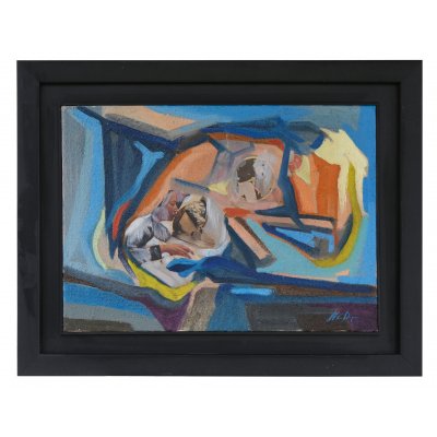 MIXED MEDIA SU TELA NICA DEGAN ' VENTIQUATTROMILABACI ' dimensioni L 50 x H 70 cm.