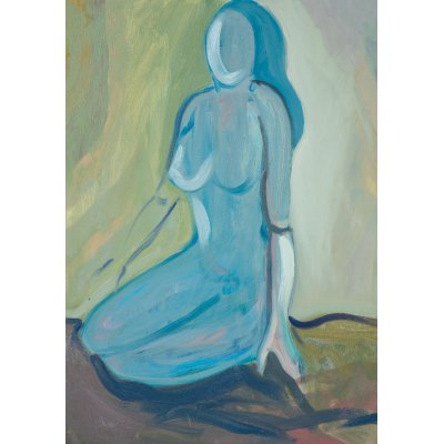 OLIO SU TELA NICA DEGAN ' FIGURA DI DONNA ' dimensioni L 50 x H 70 cm.