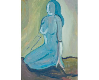 OLIO SU TELA NICA DEGAN ' FIGURA DI DONNA ' dimensioni L 50 x H 70 cm.