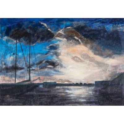 MIXED MEDIA SU TELA NICA DEGAN ' PANTELLERIA ' dimensioni L 50 x H 70 cm.