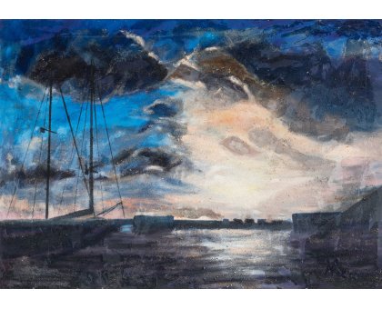 MIXED MEDIA SU TELA NICA DEGAN ' PANTELLERIA ' dimensioni L 50 x H 70 cm.