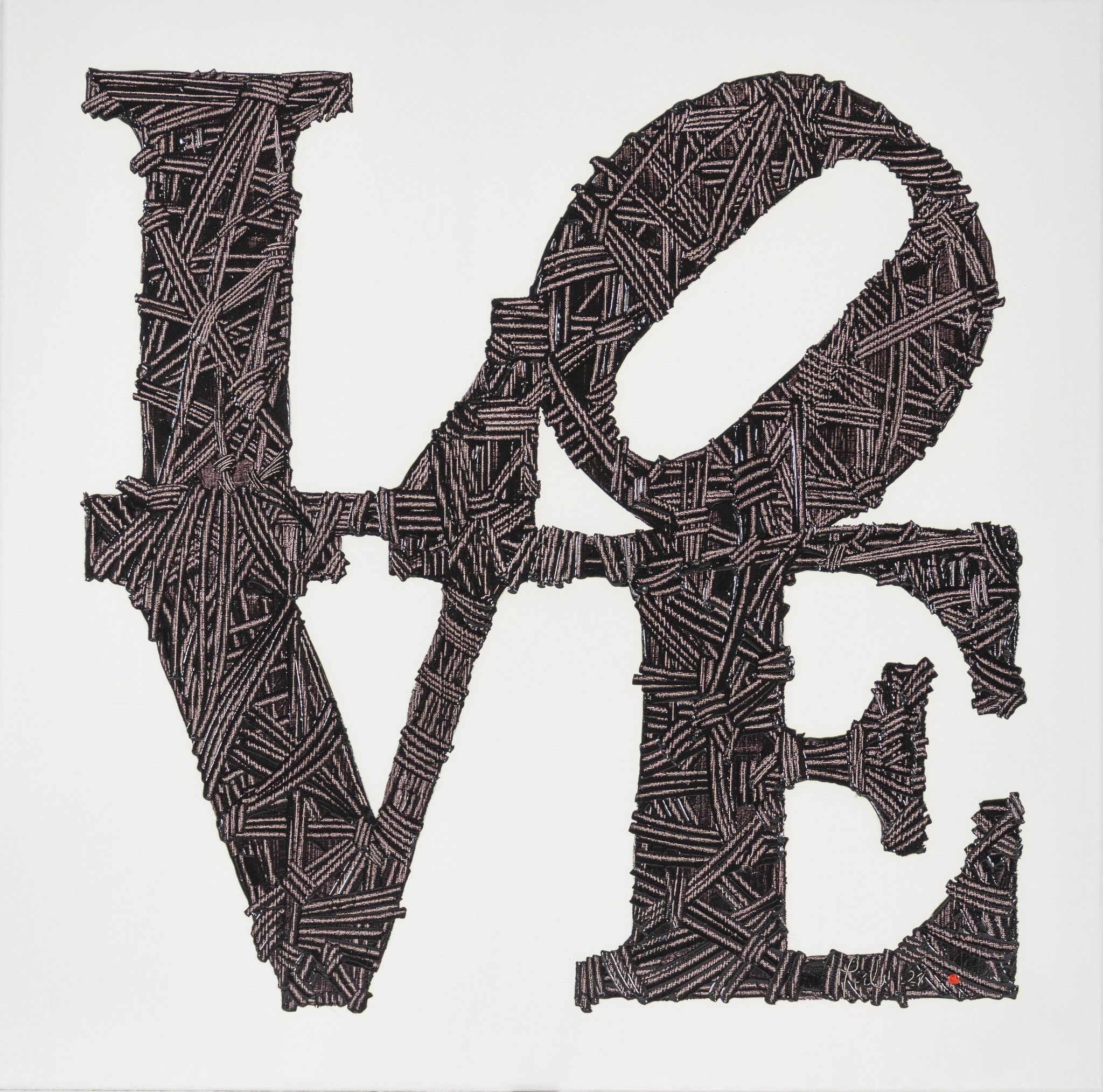 MIXED MEDIA SU TELA  ERIKA MARCHI ' I  LOVE INDIANA  BW '  dimensioni L 50 x H 50 cm.