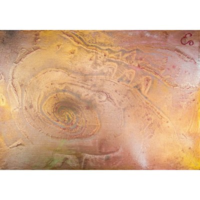 MIXED MEDIA SU TELA PAOLA HULLER ' MESSAGGIO NELLA BOTTIGLIA N. 94 ' dimensioni L 100 x H 70 cm.