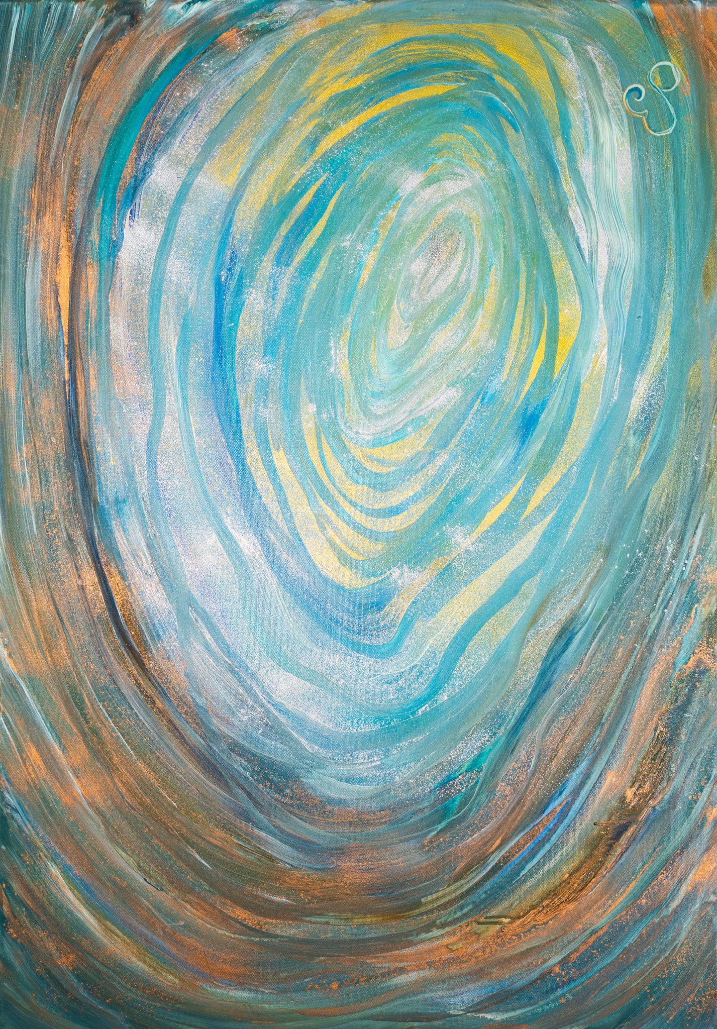 MIXED MEDIA SU TELA  PAOLA HULLER ' MESSAGGIO NELLA BOTTIGLIA N. 143 '  dimensioni L 65 x H 92 cm.