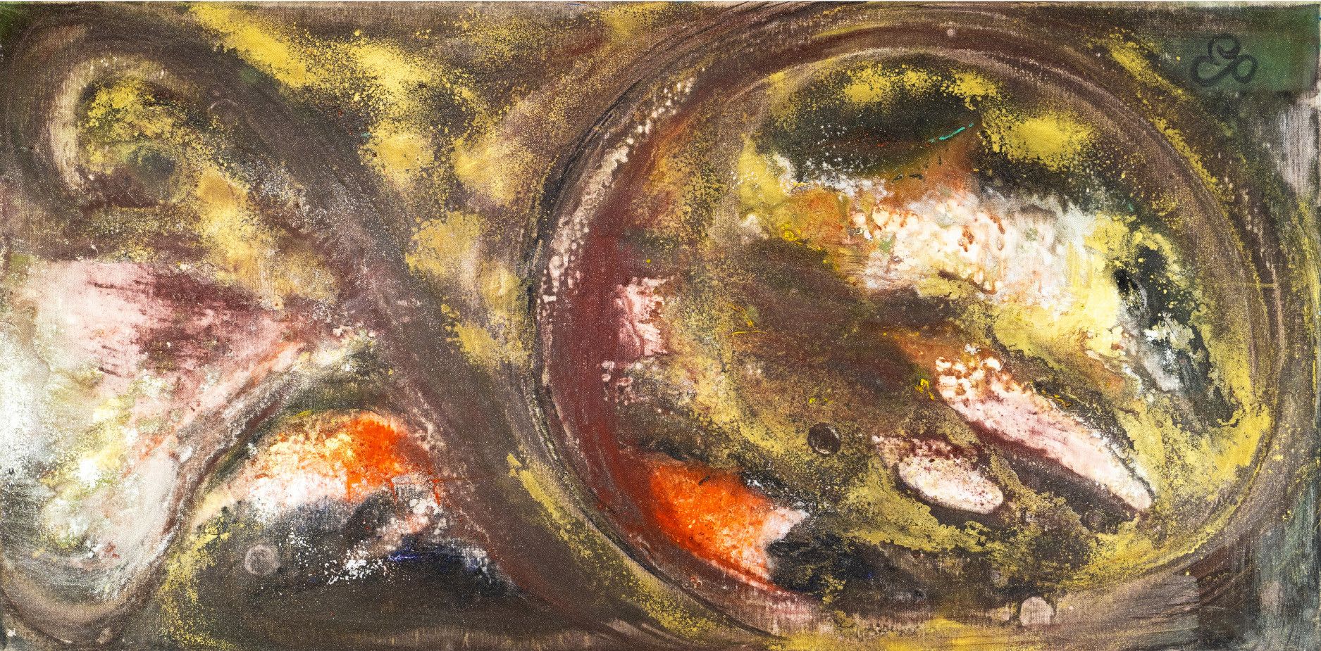 MIXED MEDIA SU TELA  PAOLA HULLER ' MESSAGGIO NELLA BOTTIGLIA N. 146 '  dimensioni L 50 x H 100 cm.
