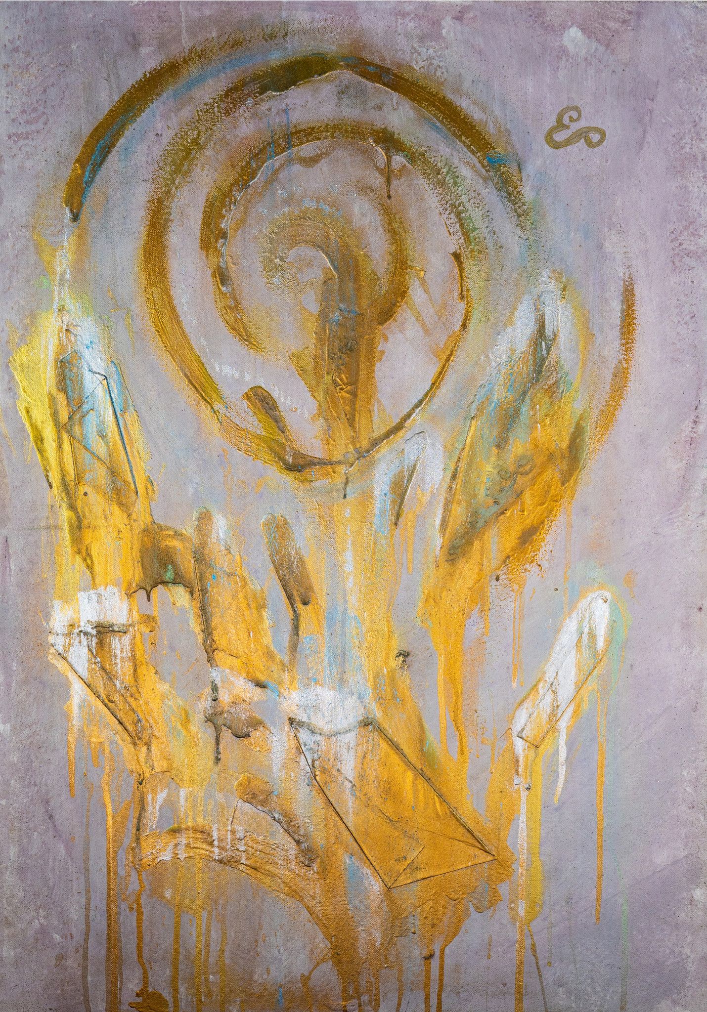 MIXED MEDIA SU TELA  PAOLA HULLER ' MESSAGGIO NELLA BOTTIGLIA N. 83 '  dimensioni L 100 x H 70 cm.
