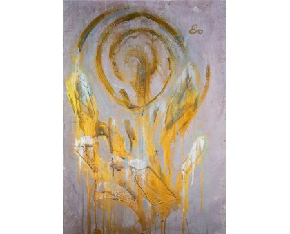 MIXED MEDIA SU TELA PAOLA HULLER ' MESSAGGIO NELLA BOTTIGLIA N. 83 ' dimensioni L 100 x H 70 cm.