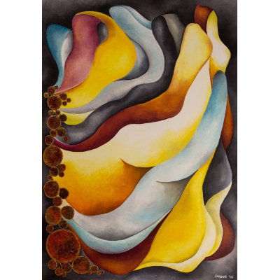 OLIO SU TELA LORENA PREMOLI ' FLOWERS ' dimensioni L 70 x H 100 cm.