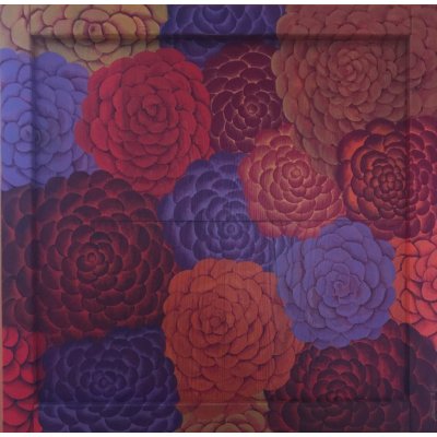 ACRILICO SU TAVOLA LORENA PREMOLI ' CUT IKEA ' dimensioni L 76 x H 74 cm.