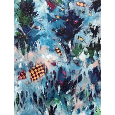 ACRILICO SU TELA ALESSANDRO ANDREUCCETTI ' AQUILONI ' dimensioni L 60 x H 80 cm.