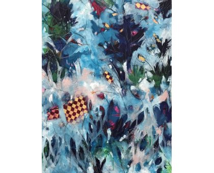 ACRILICO SU TELA ALESSANDRO ANDREUCCETTI ' AQUILONI ' dimensioni L 60 x H 80 cm.