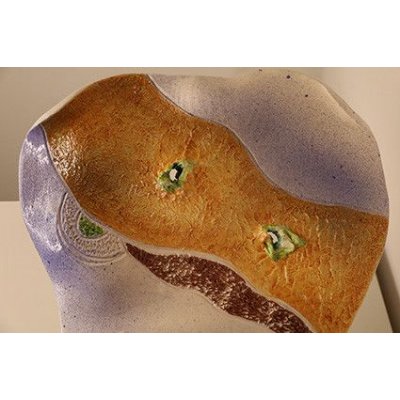 SCULTURA IN ARGILLA LUCIANA PEREGO ' METAMORFOSI 3 ' dimensioni L 15 x H 30 x P 15 cm.