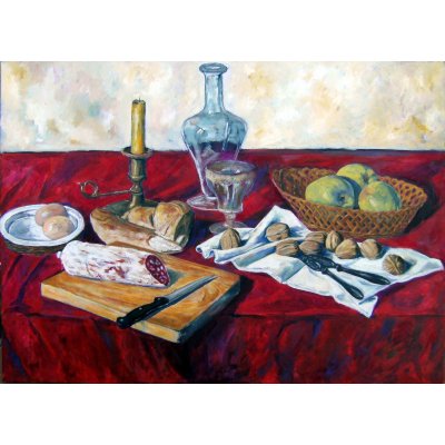 OLIO SU TELA DANIELE ALBATICI ' NATURA ' dimensioni L 80 x H 60 cm.