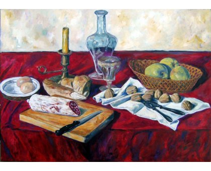 OLIO SU TELA DANIELE ALBATICI ' NATURA ' dimensioni L 80 x H 60 cm.